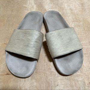 Adidas Mi Adilette Pony Style Calfskin Mules Slides